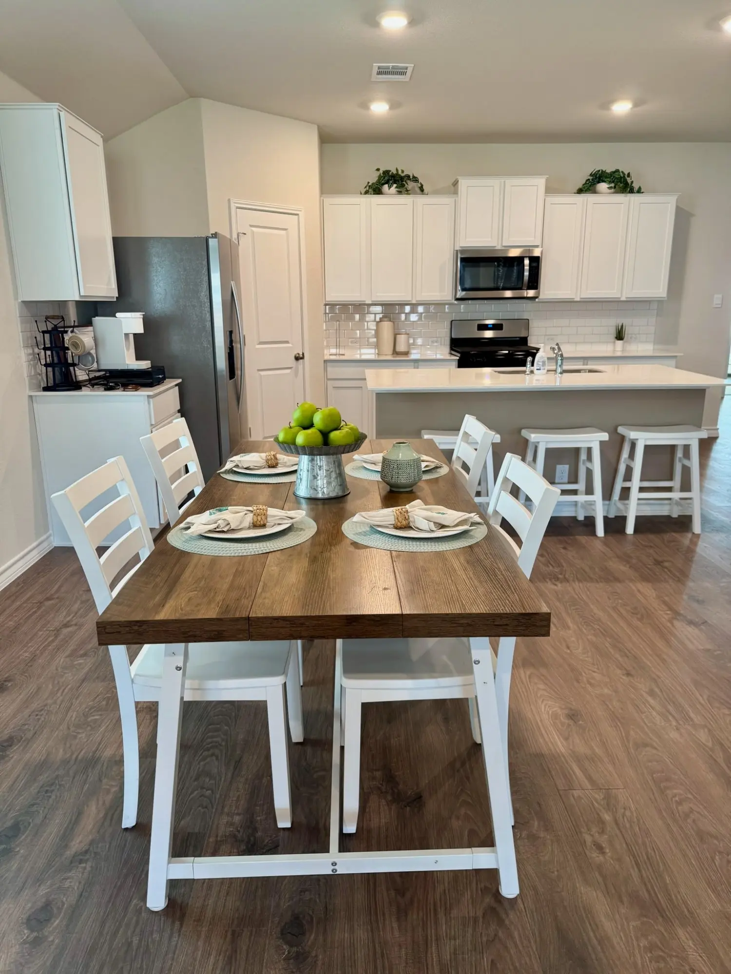 Bright kitchen and dining area at Comfort Care Home